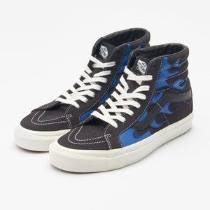 Vans Anaheim Factory SK8-Hi 38 DX Skate Shoes Men's  Black Layered Blue Flame